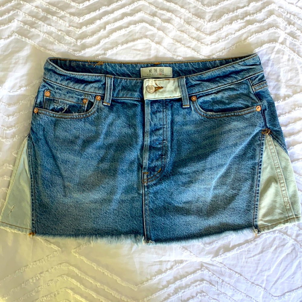 Free People Jean Skirt